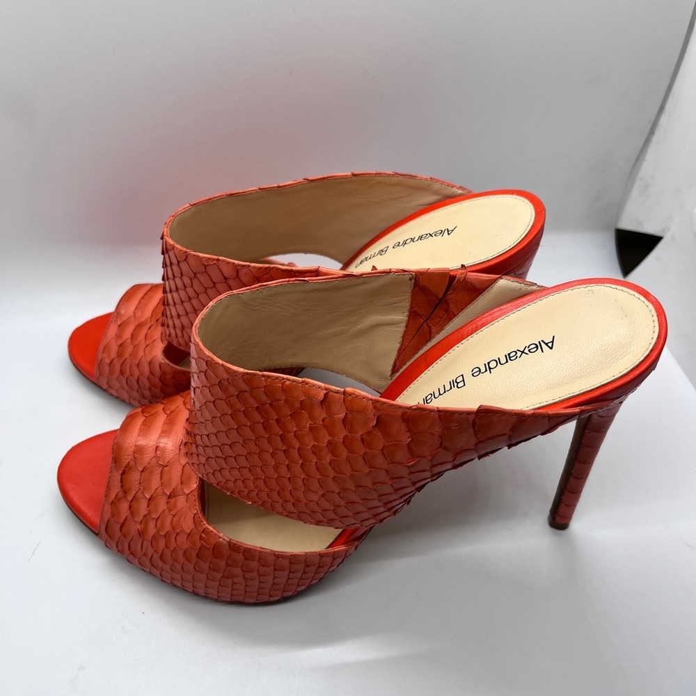 Alexandre Birman Heeled Snakeskin Mules, Sz 40/US9 - Picture 7 of 9